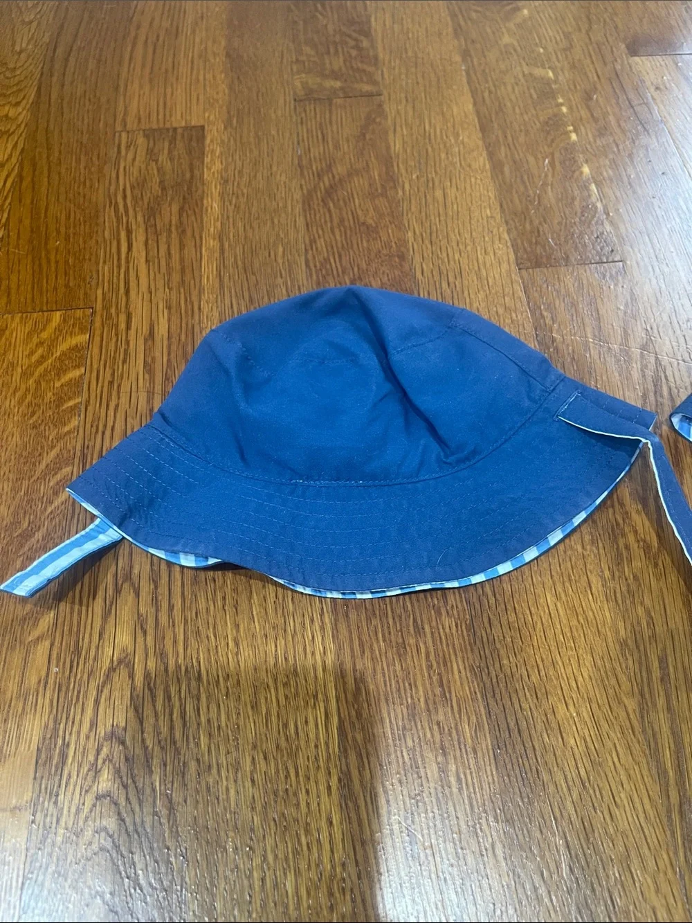 Carter's Blue and White Striped Baby Bucket Hats - 2 Pair twins